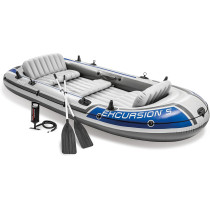Intex Excursion Inflatable Boat Set With Aluminium Oars And Pump
