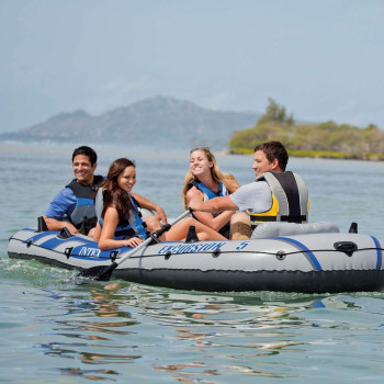 Intex Plastic Excursion Inflatable Boat Series, White