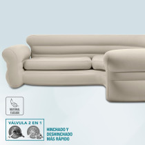 Intex Corner Couch Sofa, 15 Centimeters, ‎257 X 203 X 76 Cm, Beige
