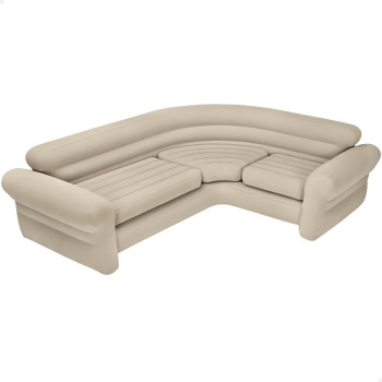 Intex Corner Couch Sofa, 15 Centimeters, ‎257 X 203 X 76 Cm, Beige