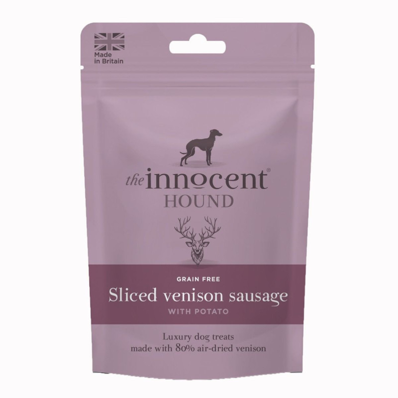 The Innocent Hound Sliced Venison with Potato Dog Sausages 70g