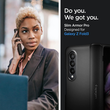Spigen Slim Armor Pro Designed For Galaxy Z Fold 3 5G Case, Black
