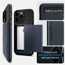 Spigen Slim Armor Cs Designed For iphone 14 Pro Case, Metal Slate