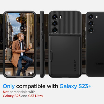 Spigen Slim Armor Cs Designed For Galaxy S23 Plus Case, Black