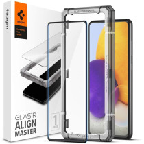 Spigen Tempered Glass Compatible With SaMSung Galaxy A72, Installation Kit Included, Full Coverage, Scratch Resistant, 9H Screen Protector