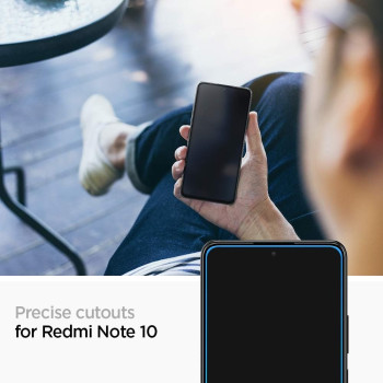 Spigen 1 Pack Full Coverage Tempered Glass Screen Protector For Redmi Note 10