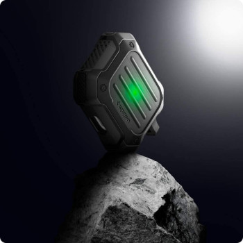 Spigen Tough Armor Designed For Airpods 3rd Generation Case Protective Airpods 3 Case With Keychain, Dual Layer Solid Protection, Black