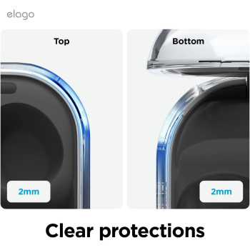 Elago Clear Case Compatible With Samsung Galaxy Buds Fe Case/Galaxy Buds 2 Pro Case/Galaxy Buds 2 Case/Galaxy Buds Pro Case/Galaxy Buds Live Case, Clear