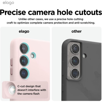 Elago Compatible With SaMSung Galaxy S24 Plus Case, Liquid Silicone Case, Full Body Protective Cover, Shockproof, Slim Phone Case, Anti-Scratch Soft Microfiber Lining, 6.7 Inch, Lovely Pink