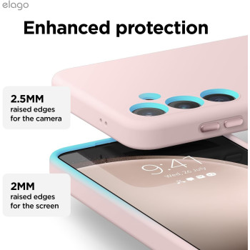 Elago Compatible With SaMSung Galaxy S24 Plus Case, Liquid Silicone Case, Full Body Protective Cover, Shockproof, Slim Phone Case, Anti-Scratch Soft Microfiber Lining, 6.7 Inch, Lovely Pink