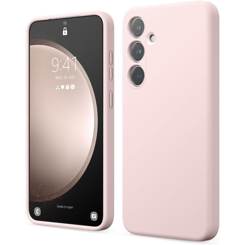 Elago Compatible With SaMSung Galaxy S24 Plus Case, Liquid Silicone Case, Full Body Protective Cover, Shockproof, Slim Phone Case, Anti-Scratch Soft Microfiber Lining, 6.7 Inch, Lovely Pink