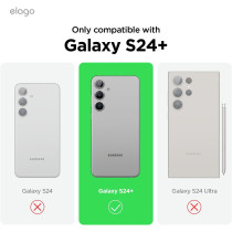 Elago Compatible With SaMSung Galaxy S24 Plus Case, Liquid Silicone Case, Full Body Protective Cover, Shockproof, Anti-Scratch Soft Microfiber Lining, 6.7 Inch, Midnight Green