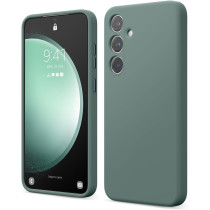 Elago Compatible With SaMSung Galaxy S24 Plus Case, Liquid Silicone Case, Full Body Protective Cover, Shockproof, Anti-Scratch Soft Microfiber Lining, 6.7 Inch, Midnight Green