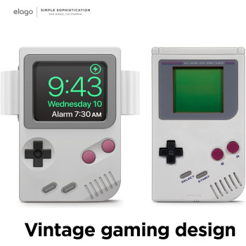 Elago W5 Stand Compatible With Apple Watch Ultra2/Ultra/9/8/7/6/5/4/3/2/1/Se, 49Mm, 45Mm, 44Mm,42Mm, Compatible With Nightstand Mode, Light Grey