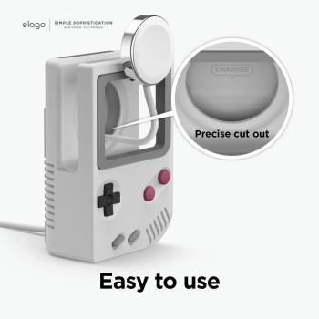 Elago W5 Stand Compatible With Apple Watch Ultra2/Ultra/9/8/7/6/5/4/3/2/1/Se, 49Mm, 45Mm, 44Mm,42Mm, Compatible With Nightstand Mode, Light Grey