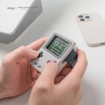 Elago W5 Stand Compatible With Apple Watch Ultra2/Ultra/9/8/7/6/5/4/3/2/1/Se, 49Mm, 45Mm, 44Mm,42Mm, Compatible With Nightstand Mode, Light Grey