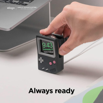 Elago W5 Stand Compatible With Apple Watch Ultra2/Ultra/9/8/7/6/5/4/3/2/1/Se, 49Mm, 45Mm, 44Mm,42Mm, Compatible With Nightstand Mode, Light Grey