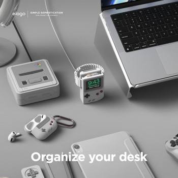 Elago W5 Stand Compatible With Apple Watch Ultra2/Ultra/9/8/7/6/5/4/3/2/1/Se, 49Mm, 45Mm, 44Mm,42Mm, Compatible With Nightstand Mode, Light Grey