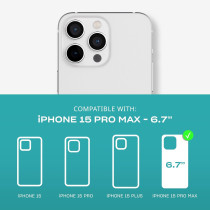 Tech21 Evo Crystal Kick Case For iphone 15 Pro Max, Compatible With Magsafe, Impact Protection Case, Kickstand, White