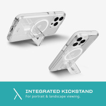Tech21 Evo Crystal Kick Case For iphone 15 Pro Max, Compatible With Magsafe, Impact Protection Case, Kickstand, White