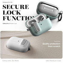 VRS Design Modern Lock Airpods Pro Case For Apple Airpods Pro 2Nd Generation And 1St Generation, Marine Green