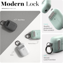 VRS Design Modern Lock Airpods Pro Case For Apple Airpods Pro 2Nd Generation And 1St Generation, Marine Green