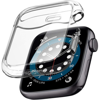 Spigen Ultra Hybrid Designed For Apple Watch Case With Screen Protector For Series Se2/6/Se/5/4, Crystal Clear