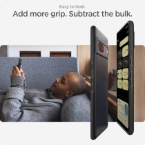 Spigen Thin Fit Pixel 7 Case, Black, Slim, Durable And Scratch Resistant