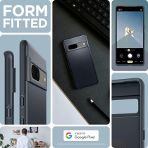 Spigen Thin Fit Designed For Pixel 7 Case, Metal Slate