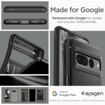 Spigen Rugged Armor Designed For Pixel 7 Pro Case, Matte Black