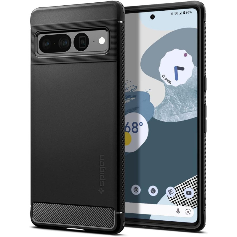 Spigen Rugged Armor Designed For Pixel 7 Pro Case, Matte Black