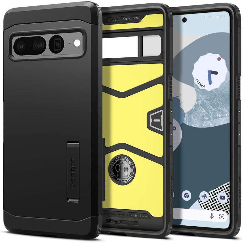 Spigen Tough Armor Case Compatible With Google Pixel 7 Pro, Black