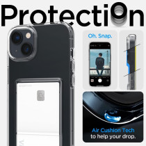 Spigen Crystal Slot Designed For iphone 14 Case, Crystal Clear