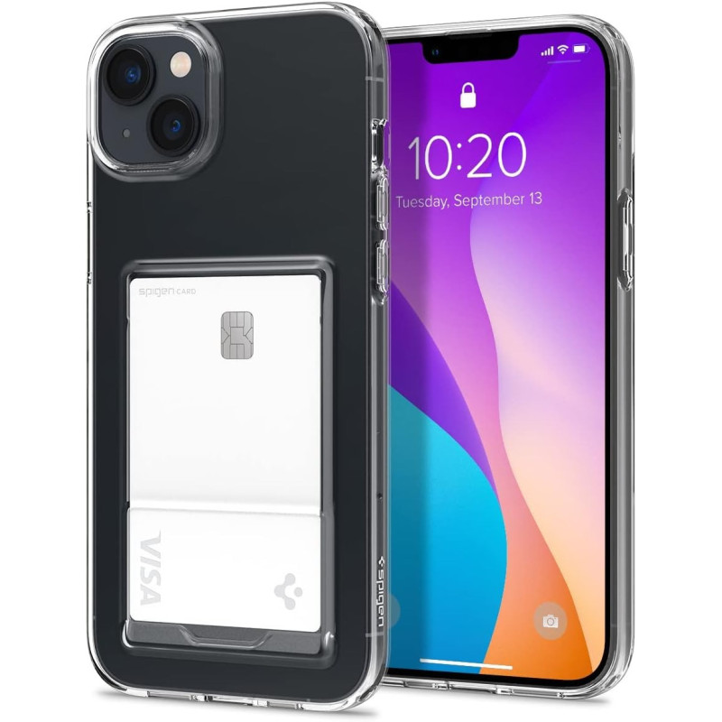 Spigen Crystal Slot Designed For iphone 14 Case, Crystal Clear