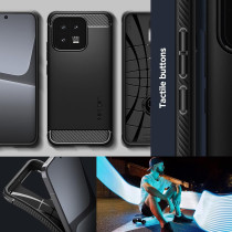 Spigen Rugged Armor Designed For Xiaomi 13 Case, Matte Black