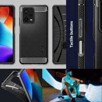 Spigen Rugged Armor Designed For Redmi Note 12 Pro Plus Case, Matte Black