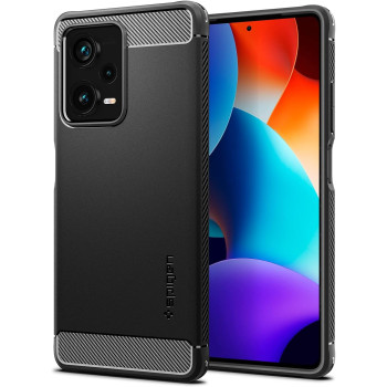 Spigen Rugged Armor Designed For Redmi Note 12 Pro Plus Case, Matte Black