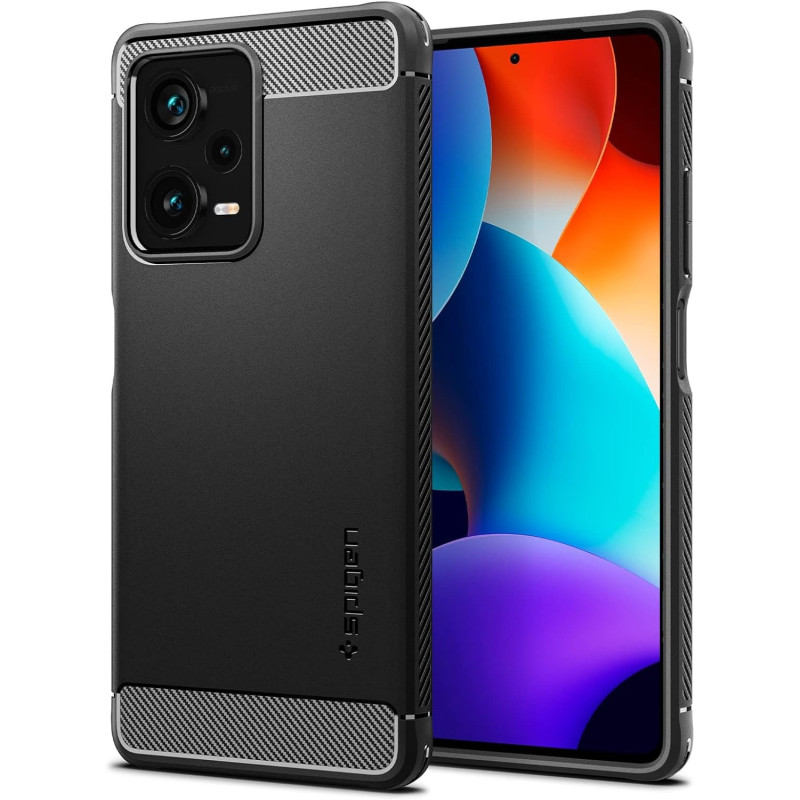 Spigen Rugged Armor Designed For Redmi Note 12 Pro Plus Case, Matte Black