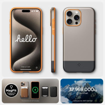 Spigen Magnetic Style Armor Magfit Designed For iphone 15 Pro Case, Compatible With Magsafe, Alpine Gold