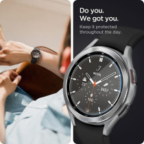 Spigen Tempered Glass Screen Protector Designed For Galaxy Watch 4 Classic, 2 Pack
