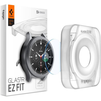 Spigen Tempered Glass Screen Protector Designed For Galaxy Watch 4 Classic, 2 Pack