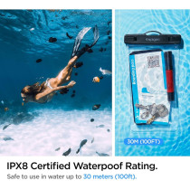 Spigen A601 Aqua Shield Waterproof Phone Case, Crystal Clear