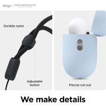 Elago Liquid Hybrid Case Compatible With Airpods Pro 2Nd Generation Case, TrIPle Layer Protection, Dust Resistant, Shockproof, Light Blue