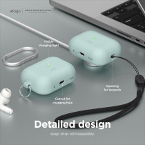Elago Compatible With Airpods Pro 2 Case, Silicone Case With Keychain Compatible With Apple Airpods Pro 2Nd Generation Case, Front Led Visible, Supports Wireless Charging