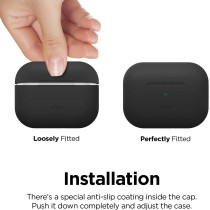 Elago Compatible With Airpods Pro 2 Case, Silicone Case With Keychain Compatible With Apple Airpods Pro 2Nd Generation Case, Front Led Visible, Supports Wireless Charging