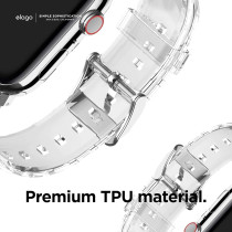 Elago Clear Band Compatible With Apple Watch Band Ultra2/Ultra/Se/9/8/7/6/Se/5/4/3/2/1, Transparent Protective Band, Watch Strap Connector Included