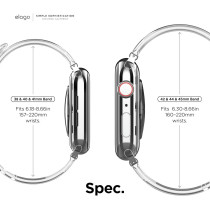 Elago Clear Band Compatible With Apple Watch Band Ultra2/Ultra/Se/9/8/7/6/Se/5/4/3/2/1, Transparent Protective Band, Watch Strap Connector Included