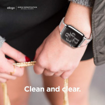 Elago Clear Band Compatible With Apple Watch Band Ultra2/Ultra/Se/9/8/7/6/Se/5/4/3/2/1, Transparent Protective Band, Watch Strap Connector Included
