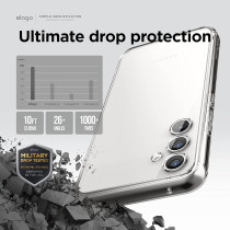 Elago Hybrid Clear Case Compatible With SaMSung Galaxy A54 5G Case, Drop Protection, Shockproof Protective Cover, PC And TPU Hybrid Technologies, Full Cover Design, Clear