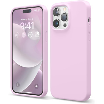 Elago Compatible With iphone 14 Pro Max Case, Liquid Silicone Case, Full Body Protective Cover, Shockproof, Slim Phone Case, Anti Scratch Soft Microfiber Lining, 6.7 Inch, Light Lilac